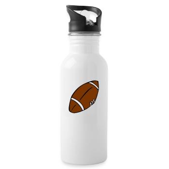 american football player - Gourde avec paille intégrée - blanc - Droite