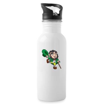 Leprechaun St Patricks - Water bottle with straw - white - Right