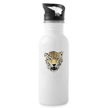 Wild jaguar - Trinkflasche mit integriertem Trinkhalm - Weiß - Rechts