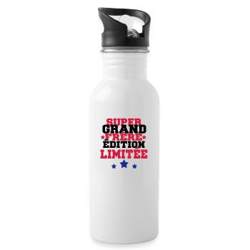 super grand frère édition limitée - Gourde avec paille intégrée - blanc - Droite