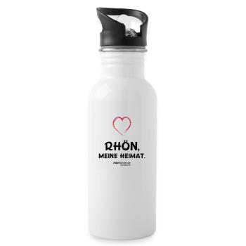 Rhön - Meine Heimat. - Trinkflasche mit integriertem Trinkhalm - Weiß - Rechts