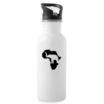 Elephant Afrique (Afrique) Esprit de l'Afrique - Gourde avec paille intégrée - blanc - Droite