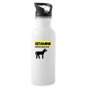 KETAMIN - Trinkflasche mit integriertem Trinkhalm - Weiß - Rechts