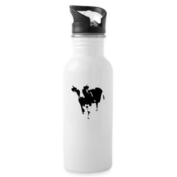 vache cow 3113 - Gourde avec paille intégrée - blanc - Droite