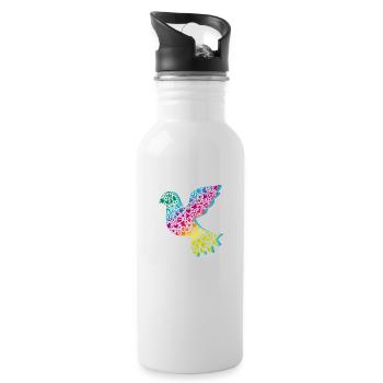 Peace Dove course DDP - Water bottle with straw - white - Right