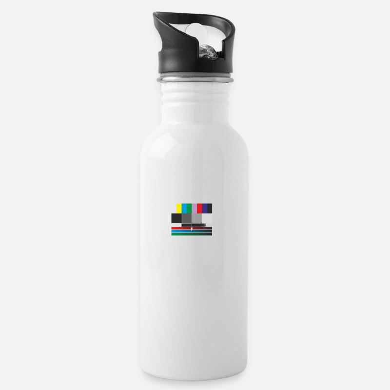 Testbild - Trinkflasche mit integriertem Trinkhalm - Weiß