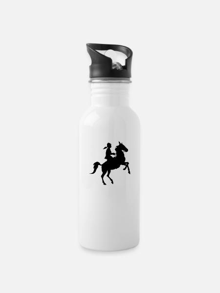 Cavalière - Gourde avec paille intégrée - blanc