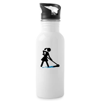 Charwoman - Trinkflasche mit integriertem Trinkhalm - Weiß - Rechts