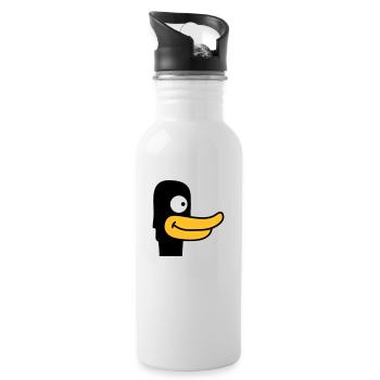 Duck Face - Trinkflasche mit integriertem Trinkhalm - Weiß - Rechts