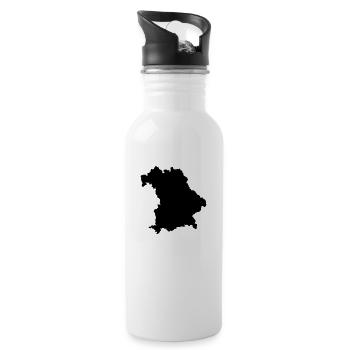Bayern - Trinkflasche mit integriertem Trinkhalm - Weiß - Rechts