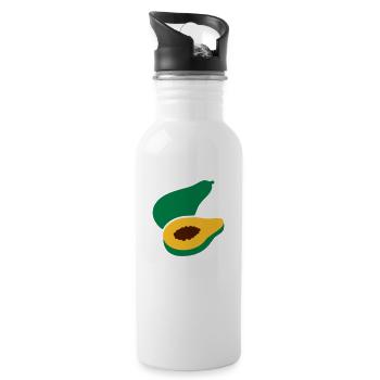 Papaya - Water bottle with straw - white - Right