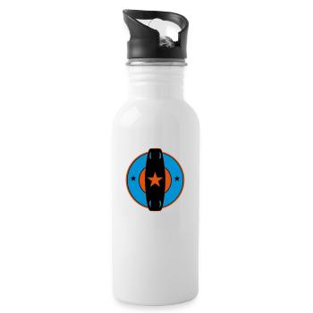 boarder_vec_3 de - Trinkflasche mit integriertem Trinkhalm - Weiß - Rechts