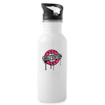 Single Edition stamp graffiti pink award - Water bottle with straw - white - Right