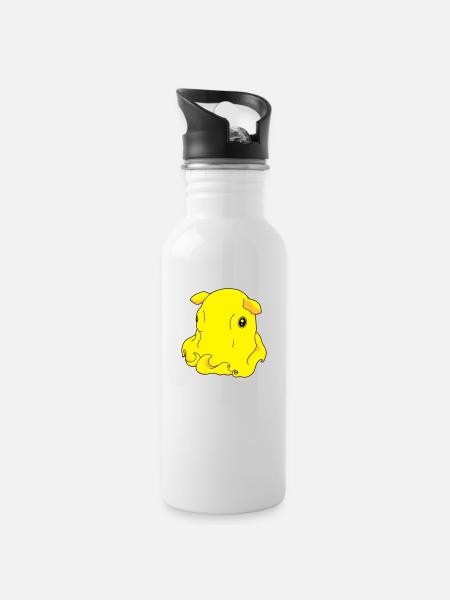 Umbrella elephant octopus - Water bottle with straw - white