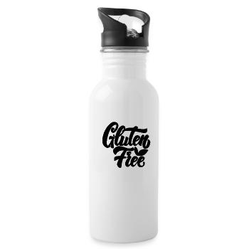 gluten free - Water bottle with straw - white - Right