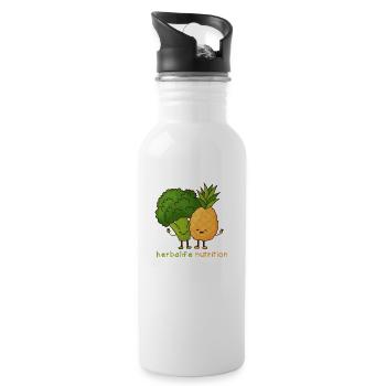 funny herbalife nutrition - Gourde avec paille intégrée - blanc - Droite