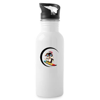 Dog dog - Water bottle with straw - white - Right