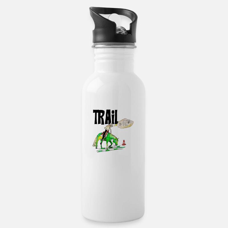 Trail - Trinkflasche mit integriertem Trinkhalm - Weiß