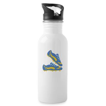 Football Shoes - Water bottle with straw - white - Right