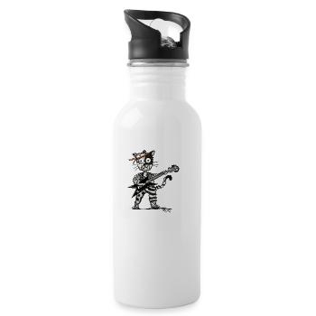 Punk Rock Hangover - Water bottle with straw - white - Right