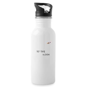 To the moon - Water bottle with straw - white - Right