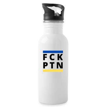 FCK PTN - Gourde avec paille intégrée - blanc - Droite
