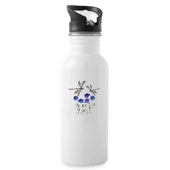 Wichtig - Trinkflasche mit integriertem Trinkhalm - Weiß - Rechts
