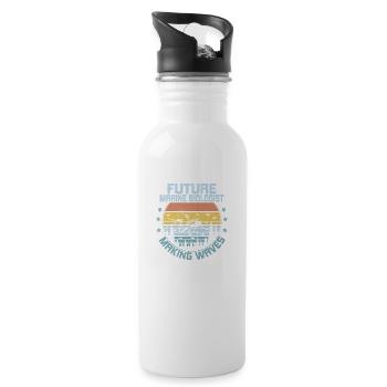 Future Marine Biologist Making Waves Ocean Student - Trinkflasche mit integriertem Trinkhalm - Weiß - Rechts
