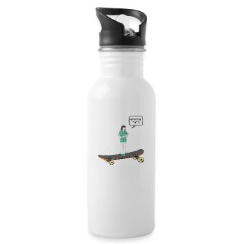 hospital flip - Trinkflasche mit integriertem Trinkhalm - Weiß - Rechts