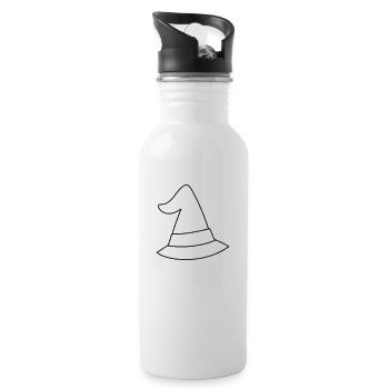 Hexenhut - Trinkflasche mit integriertem Trinkhalm - Weiß - Rechts