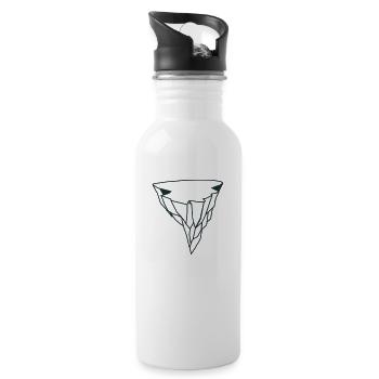 Shard schwimmende Klippe - Trinkflasche mit integriertem Trinkhalm - Weiß - Rechts