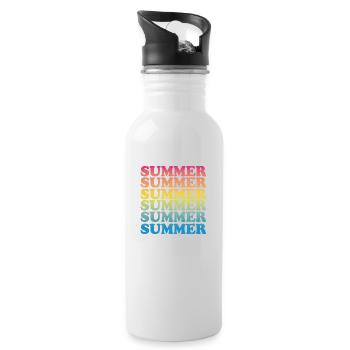 Summer - Trinkflasche mit integriertem Trinkhalm - Weiß - Rechts