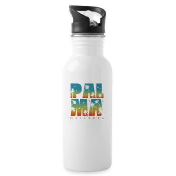 Mallorca Holiday Party Malle Gift Idea - Water bottle with straw - white - Right