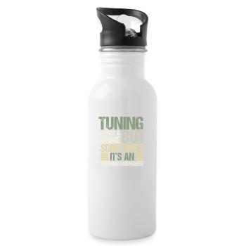 Tuning is not a Crime but Sometimes... - Trinkflasche mit integriertem Trinkhalm - Weiß - Rechts