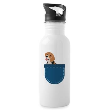 Dog Lovers Dogs Cadeau Chest Bag Beagle - Gourde avec paille intégrée - blanc - Droite