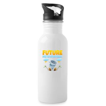 Future Meteorologist Meteorology Weather - Water bottle with straw - white - Right