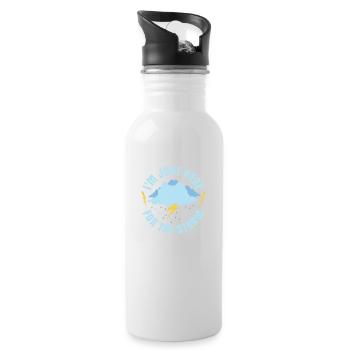 I'm Just Here For The Storm Meteorologist Meteoro - Water bottle with straw - white - Right