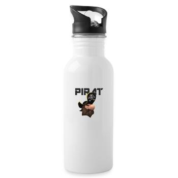 Pirate Captain Pirates - Water bottle with straw - white - Right