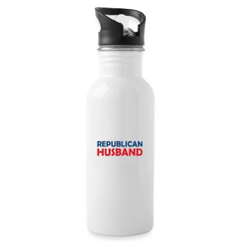 Divorce Your Republican Husband Divorcee Ex-Wife W - Water bottle with straw - white - Right