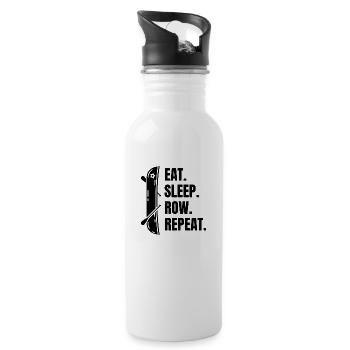 Rowing team Rowing sport Rowing club - Water bottle with straw - white - Right