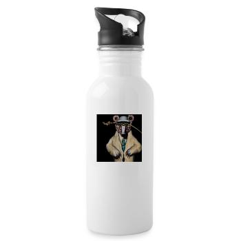 A bear like from El Salvador - Water bottle with straw - white - Right