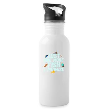 Just One More Fish I Promise Aquarium Owner Fish K - Water bottle with straw - white - Right