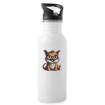 Doul the streum - Water bottle with straw - white - Right