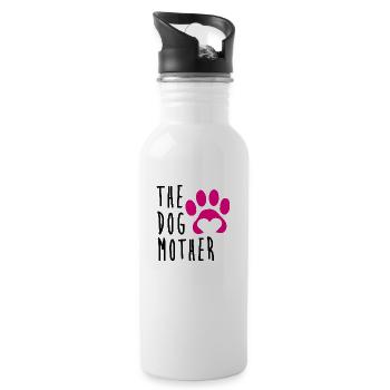 Hund - Trinkflasche mit integriertem Trinkhalm - Weiß - Rechts