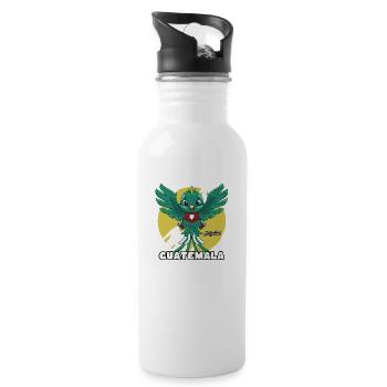 Guatemala Guatemalan Flag DNA I Gift - Water bottle with straw - white - Right