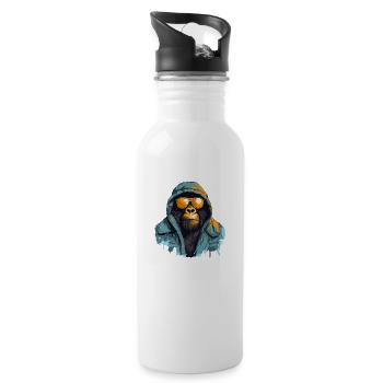 Street style mountain gorilla | Gorilla lovers - Water bottle with straw - white - Right