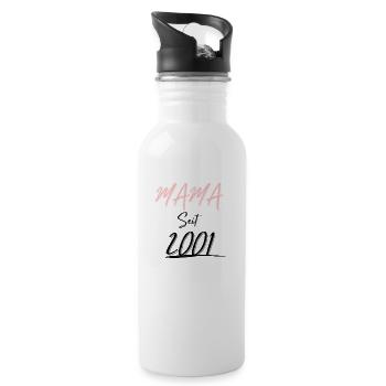 MAMA Seit 2001 - Trinkflasche mit integriertem Trinkhalm - Weiß - Rechts