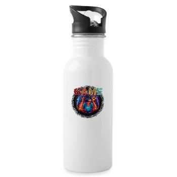 Game Over - Trinkflasche mit integriertem Trinkhalm - Weiß - Rechts