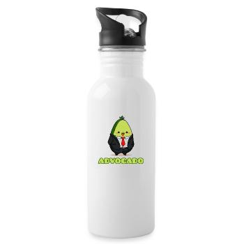Advocado - Trinkflasche mit integriertem Trinkhalm - Weiß - Rechts
