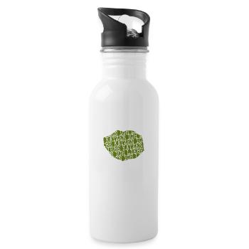 säugetier lieben weihnachten - Trinkflasche mit integriertem Trinkhalm - Weiß - Rechts